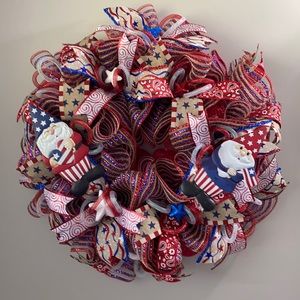 Gnome patriotic wreath